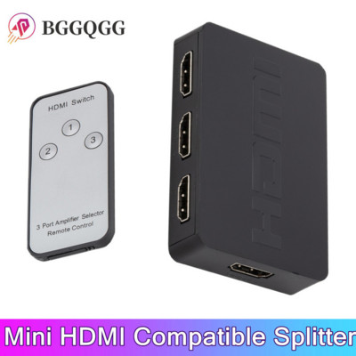 3-pordiga HDMI-ühilduv splitter Hub Box Auto Switch kaugjuhtimispult 3 In 1 Out Switcher Hd 1080P HDTV Xbox360 Ps3 jaoks