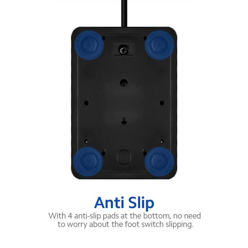 USB vienos kojos jungiklis Vieno klavišo pritaikytas kojinis jungiklis Valdymo klaviatūra Pelė Žaidimų pultelis Multimedijos spausdinimo mašinos kojinis jungiklis