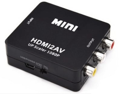 1080P Mini Video Converter RCA AV-VGA Video Converter konverter 3,5mm Audio AV2VGA / CVBS + Audio PC HDTV konverter