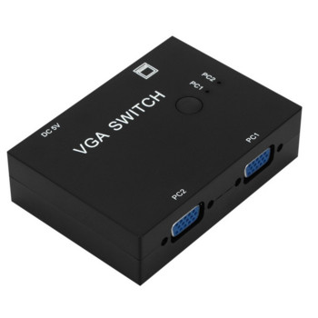 HD 2 In 1 Out Switcher 2 Port VGA Switch Box VGA for Consoles Set-top Boxes 2 Hosts Share 1 Display Projector Notebook Υπολογιστής