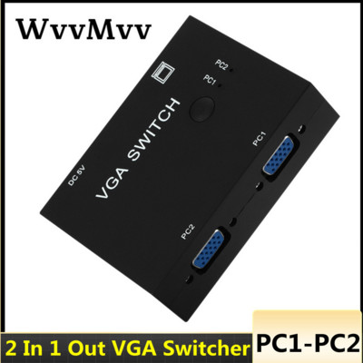 HD 2 In 1 Out Switcher 2 Port VGA switch box VGA konsoolidele Digiboksid 2 Hostid Jaga 1 Display Projector Sülearvuti