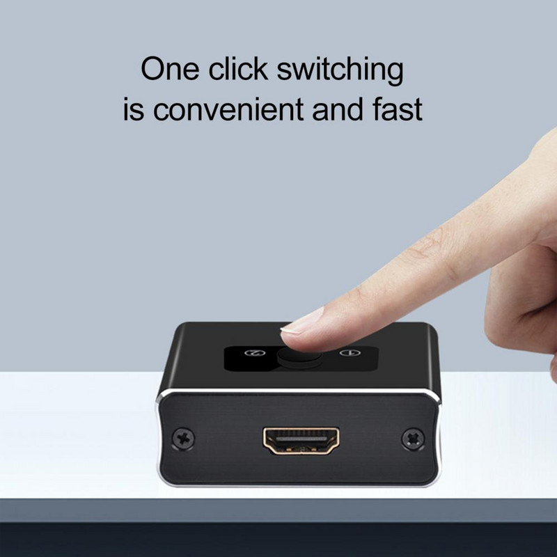 Splitter 2 u 1 izlaz Prijenosni 4K 1x2/2x1 adapter HDMI-kompatibilan Switcher za projektor TV računalo host Laptop stroj za igre