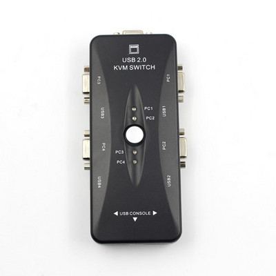 Ingelon 4 portu kvm slēdzis USB 2.0 VGA sadalītājs Printeris Pele Tastatūra Pendrive Share Switcher 1920*1440 VGA Switch Box Adapter