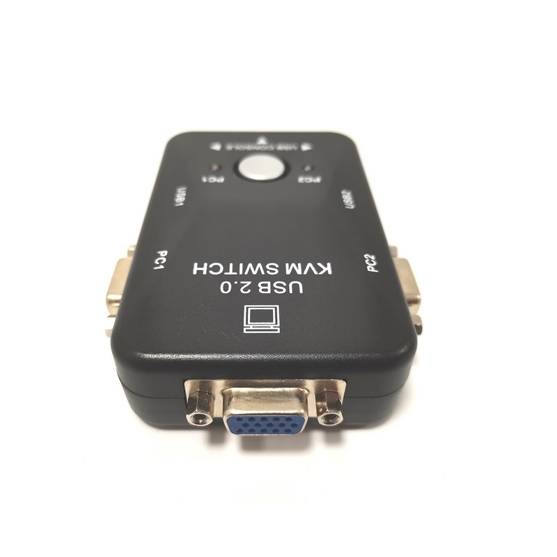 USB 2.0 KVM jungiklis 1920x1440 VGA jungiklio skirstytuvas su 3 USB šakotuvais, skirtas klaviatūros pelės monitoriaus kompiuteriui KVM jungikliui