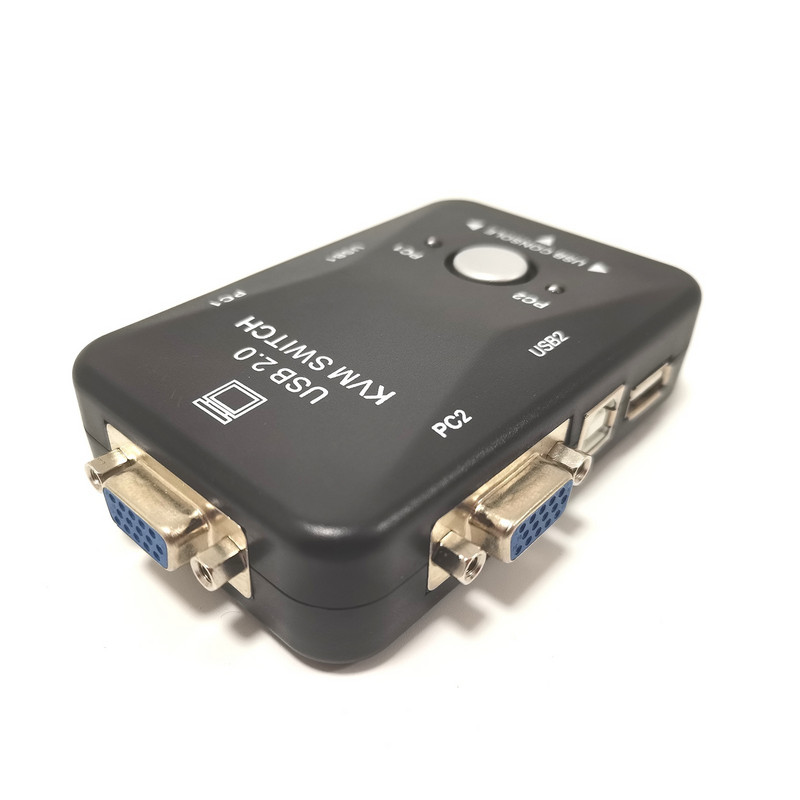 USB 2.0 KVM jungiklis 1920x1440 VGA jungiklio skirstytuvas su 3 USB šakotuvais, skirtas klaviatūros pelės monitoriaus kompiuteriui KVM jungikliui
