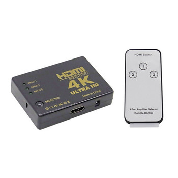 IXUR HDMI-съвместим превключвател 3 порта 4K*2K Switcher Splitter Box Selector 3x1 Ultra HD Video 1080P за DVD HDTV Xbox PS4