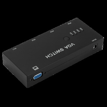 TQQLSS 4 In 1 Out VGA Switcher 4 Port VGA Switch Box VGA for Consoles Set-top Boxes 4 Hosts Share 1 Display Notebook Projector