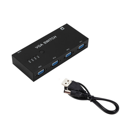 TQQLSS 4 In 1 Out VGA Switcher 4 Port VGA Switch Box VGA za konzole Set-top Boxovi 4 hosta Share 1 Display Notebook Projektor