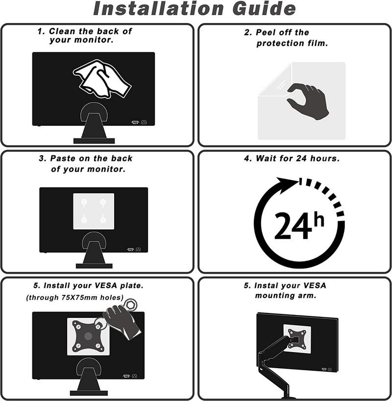 Universāls monitors VESA stiprinājuma adapteris 17–34 collu datora monitoriem planšetdatoriem iPad VESA montāžas rokas statīva kronšteins