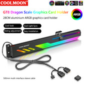 COOLMOON GT8 Скоба за графична карта 5V ARGB GPU Поддръжка VGA Държач Стойка за видеокарта Синхронно хоризонтално шаси Декорация