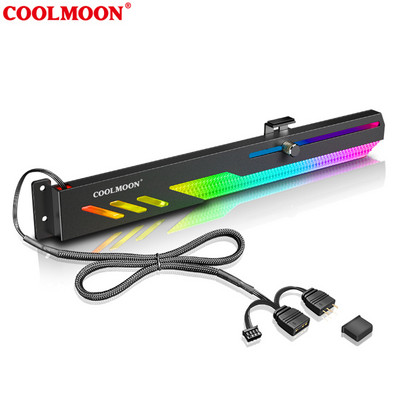 COOLMOON GT8 Скоба за графична карта 5V ARGB GPU Поддръжка VGA Държач Стойка за видеокарта Синхронно хоризонтално шаси Декорация