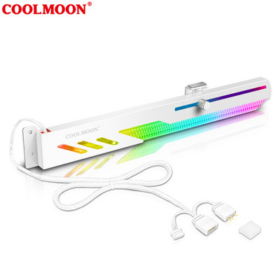 COOLMOON GT8 Скоба за графична карта 5V ARGB GPU Поддръжка VGA Държач Стойка за видеокарта Синхронно хоризонтално шаси Декорация