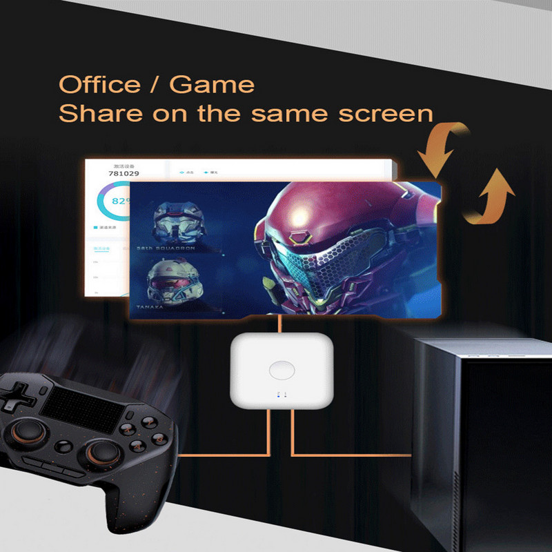 Συμβατός με HDMI 4K HD 1.4 Bi-Directional Switch 4K@30Hz 2K@60Hz 1in 2out 2 in 1out High Speed Splitter Converter για Xbox PS4