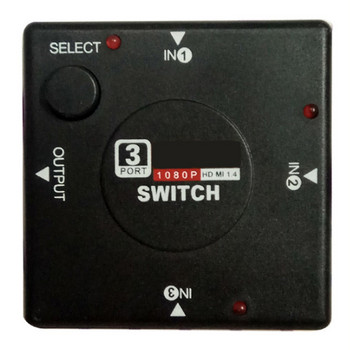 Nworld 3 Port Splitter Switcher 1x3 Mini HDMI συμβατός με Θύρα 3 Είσοδος 1 Έξοδος KVM Διακόπτες για HDTV 1080P Video DV HDTV 1080P