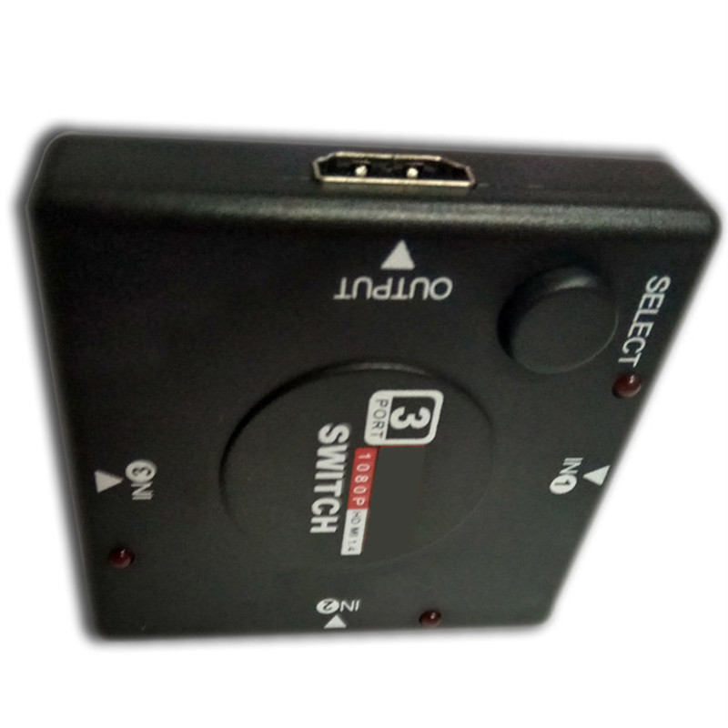 Nworld 3 Port Splitter Switcher 1x3 Mini HDMI-kompatibilis Port 3 Bemenet 1 Kimenet KVM kapcsolók HDTV 1080P Video DV HDTV 1080P