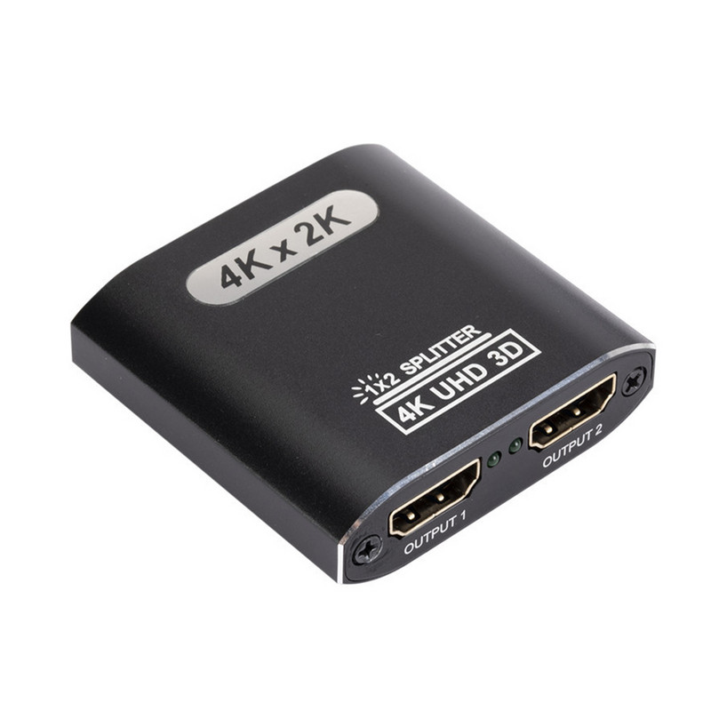 1x2 su HDMI suderinamas skirstytuvas 1 į 2 išvesties HDMI skirstytuvas palaiko Full HD 4K @ 30HZ ir 3D, skirtas Xbox PS3 PS4 Blu-Ray grotuvui ir kt.
