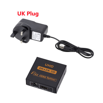 Grwibeou 4K HDMI skirstytuvas Full HD 1080p 1 in 2 HDMI skirstytuvas vaizdo HDMI jungiklis 1X2 dvigubas ekranas skirtas HDTV DVD PS3/4 XBOX