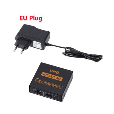 Grwibeou 4K HDMI skirstytuvas Full HD 1080p 1 in 2 HDMI skirstytuvas vaizdo HDMI jungiklis 1X2 dvigubas ekranas skirtas HDTV DVD PS3/4 XBOX