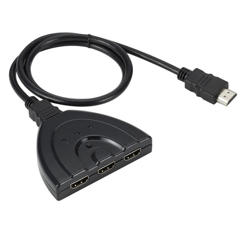 4K*2K 3D Mini 3 portu HDMI saderīgs slēdzis 1.4b 4K komutācijas sadalītājs 1080P 3 in 1 Out Port Hub DVD HDTV Xbox PS3 PS4
