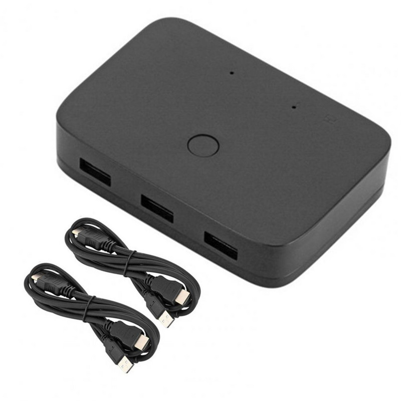 Kompiuterio jungiklis didelės raiškos stabilus išvesties karščiui atsparus USB2.0 su HDMI suderinamas Plug Play KVM jungiklis, skirtas Windows