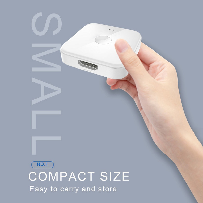 4K HDMI jungiklis 2 prievadai dvikryptis 2x1 HDMI perjungiklio skirstytuvas Palaiko Ultra HD 4K 1080P 3D HD HDCP, skirtas PS4 Xbox HDTV