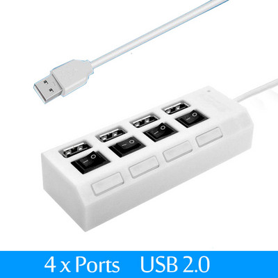 USB 2.0 šakotuvas USB šakotuvas 2.0 kelių USB skirstytuvo šakotuvas Naudokite maitinimo adapterį 4/7 prievadų kelių plėtinių USB 3.0 šakotuvas su jungikliu 30 cm kabeliu