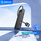 ORICO C tipo HUB USB HUB 3.0 4 prievadų skirstytuvas USB HUB adapterio išplėtimo dokas itin plonas OTG adapteris, skirtas asmeninio kompiuterio priedams