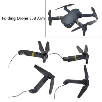 R91A 4Pcs за E58 L800 JY019 S168 RC Quadcopter Резервни части Ос рамена с двигател и витло за FPV Racing Drone Frame Parts