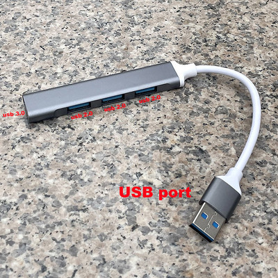 Mini-USB-jaoturi laiendused, 4-pordiline USB 3.0 jaotur, 2.0-jaotur, USB-adapterijaam, üliõhuke kaasaskantav andmejaotur, alumiiniumist USB-jaotur