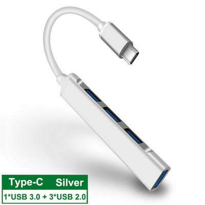 USB C HUB 3.0 Type-C 4-portový multi USB rozbočovač/adaptér OTG pre HUAWEI Xiaomi Macbook Pro 13 15 Air Pro PC počítačové príslušenstvo
