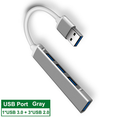USB C HUB 3.0 Type-C 4-portový multi USB rozbočovač/adaptér OTG pre HUAWEI Xiaomi Macbook Pro 13 15 Air Pro PC počítačové príslušenstvo