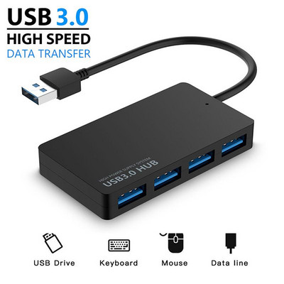 Hub USB USB 3.0 4 PORTURI HUB de tip C Cablu de date de mare viteză Adaptor convertizor Suport sisteme multiple Adaptor USB Plug and Play