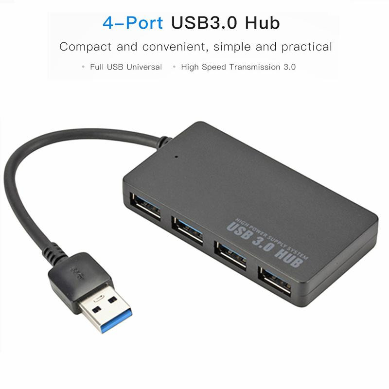 Hub USB USB 3.0 4 PORTURI HUB de tip C Cablu de date de mare viteză Adaptor convertizor Suport sisteme multiple Adaptor USB Plug and Play
