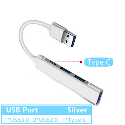 C típusú USB C HUB nagy sebességű 4 portos többosztó adapter OTG Lenovo HUAWEI Xiaomi Macbook Pro 15 Air Pro tartozékokhoz