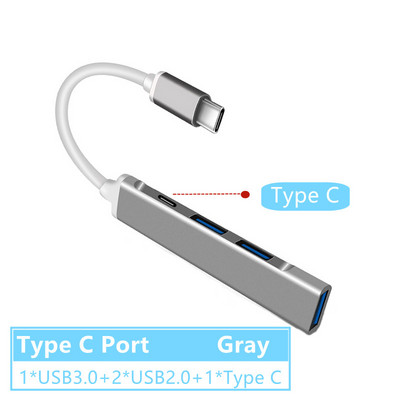 C típusú USB C HUB nagy sebességű 4 portos többosztó adapter OTG Lenovo HUAWEI Xiaomi Macbook Pro 15 Air Pro tartozékokhoz