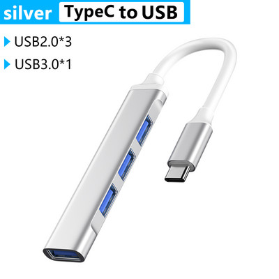 C típusú USB C HUB Dock 3.0 3.1 4 Port Multi Splitter Adapter OTG Lenovo HUAWEI Xiaomi Macbook Pro 15 Air Pro tartozékokhoz