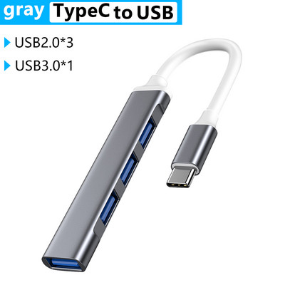 C típusú USB C HUB Dock 3.0 3.1 4 Port Multi Splitter Adapter OTG Lenovo HUAWEI Xiaomi Macbook Pro 15 Air Pro tartozékokhoz