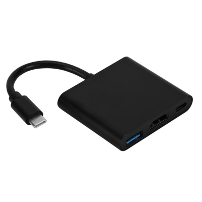 C tipo USB HUB prie HDMI suderinamo kabelio 4K konverterio adapteris C tipo į HD-MI/USB 3.0/C tipą, skirtas asmeniniam nešiojamajam kompiuteriui MacBook Huawei Mate 30