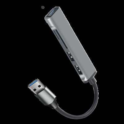 5 v 1 HUB typu C Vysokorýchlostný USB 3.0 HUB Rozbočovač Čítačka kariet Multiport s SD TF portami pre Macbook Počítačové príslušenstvo HUB USB