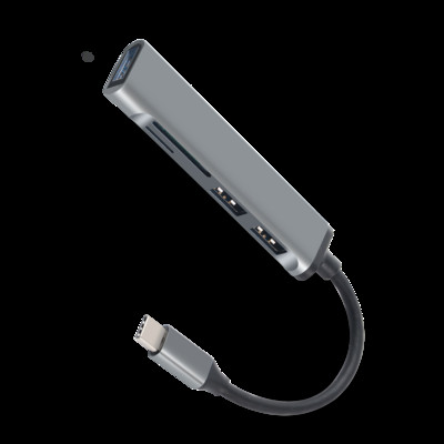 5 v 1 HUB typu C Vysokorýchlostný USB 3.0 HUB Rozbočovač Čítačka kariet Multiport s SD TF portami pre Macbook Počítačové príslušenstvo HUB USB