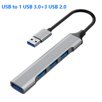 YUCUN USB HUB 3-0 4 porty USB 3.0 adaptér 5 Gbps vysokorýchlostný multi USB-C rozbočovač pre Lenovo Macbook Pro PC príslušenstvo tipo c