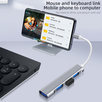 4-портов мулти сплитер тип C HUB 3.0 USB 3.1 адаптер OTG за Xiaomi Lenovo Macbook 13 15 Air Pro PC компютърни аксесоари