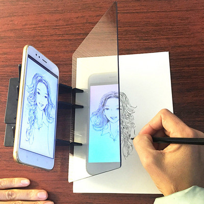 CHIPAL Tracing Drawing Board Водоустойчив таблет Specular Mirror Reflection Dimming Graphic Art Copy Board Pad за iphone Phone