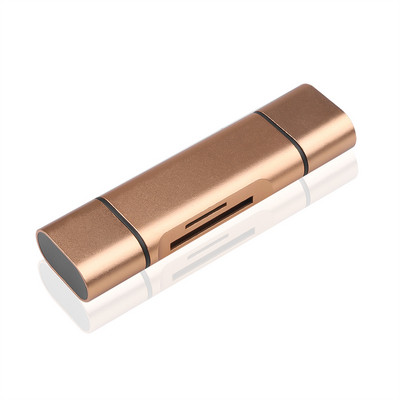 C tipo + Micro USB + USB 3.0 viename OTG kortelių skaitytuvas Didelės spartos USB3.0 atminties kortelių skaitytuvas, skirtas Android telefono kompiuterio kortelių skaitytuvui