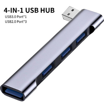 RYRA PD didelės spartos USB-C USB šakotuvas, platus, naudojant USB3.0 5Gbps nešiojamą C tipo prijungimo stotį 4 viename USB šakotuvas kompiuterio priedams