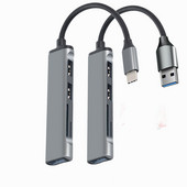 USB 3.0 HUB USB C TypeC HUB jungiklio išplėtimo šakotuvas didelės spartos skirstytuvo kortelių skaitytuvas su SD TF prievadais Multiport Macbook kompiuteriui