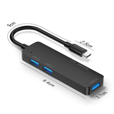 USB 3.0 HUB USB C TypeC HUB jungiklio išplėtimo šakotuvas didelės spartos skirstytuvo kortelių skaitytuvas su SD TF prievadais Multiport Macbook kompiuteriui