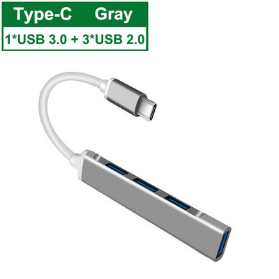 USB C HUB 3.0 Type C 3.1 4 Port Multi Splitter Adapter OTG Lenovo Xiaomi Macbook Pro 13 15 Air Pro PC számítógép-tartozékok