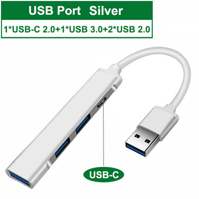 USB C HUB 3.0 Type C 3.1 4 Port Multi Splitter Adapter OTG Lenovo Xiaomi Macbook Pro 13 15 Air Pro PC számítógép-tartozékok