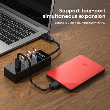 Elough 4 порта USB хъб 3 0 Високоскоростен мулти USB сплитер адаптер OTG за Xiaomi Lenovo PC Компютърни аксесоари 30/120 см